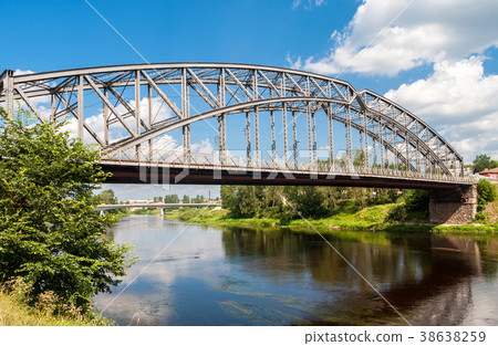 First in Russia steel arch bridge on river Msta First in Russia steel arch bridge on river Msta 38638259