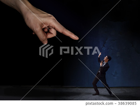 Stressed Businessman in Under Pressured Concept Stressed Businessman in Under Pressured Concept 38639085