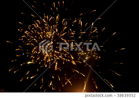 Fireworks in the sky at night as background 38639352