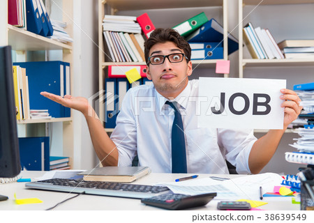 Businessman hiring new employees to cope with 38639549