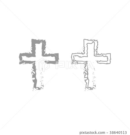 Cross icon. Grey set . Cross icon. Grey set . 38640513