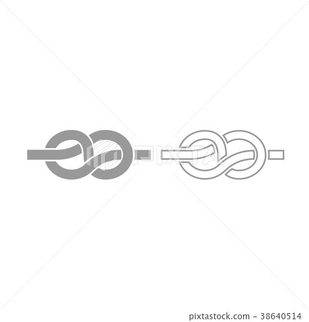 Knot icon. Grey set . Knot icon. Grey set . 38640514