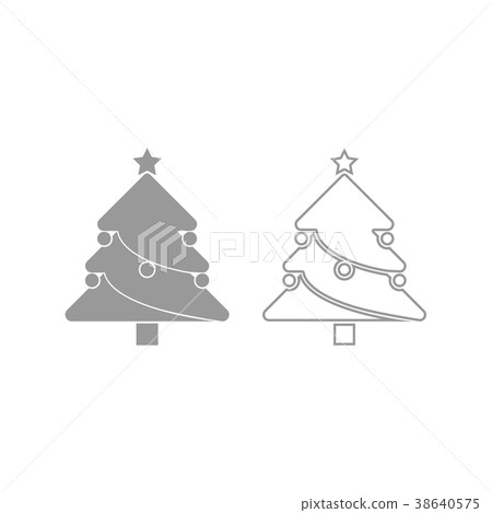 Christmas Tree icon. Grey set . Christmas Tree icon. Grey set . 38640575