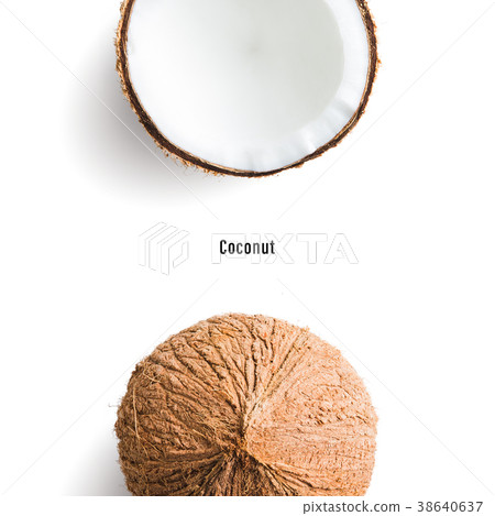 Seamless pattern with tropical fruit. Coconut Seamless pattern with tropical fruit. Coconut 38640637