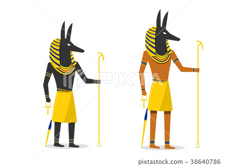 Anubis in flat vector design isolated on white Anubis in flat vector design isolated on white 38640786