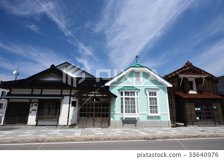 拍攝北海道Esashicho Nishini高速公路的日本和西方折衷主義的建築物的風景 38640976