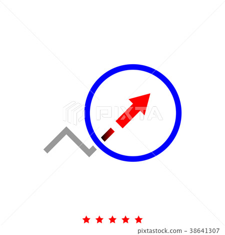 Trend or growth sign it is icon . Trend or growth sign it is icon . 38641307
