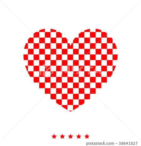 Heart with square it is icon . 38641827