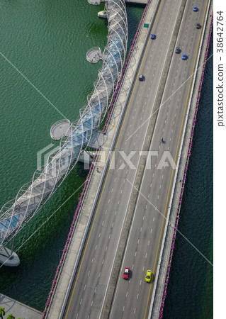Aerial view of highway in Singapore Aerial view of highway in Singapore 38642764