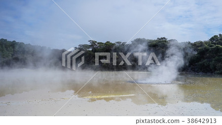 Taupo Volcano on North Island in New Zealand. Taupo Volcano on North Island in New Zealand. 38642913