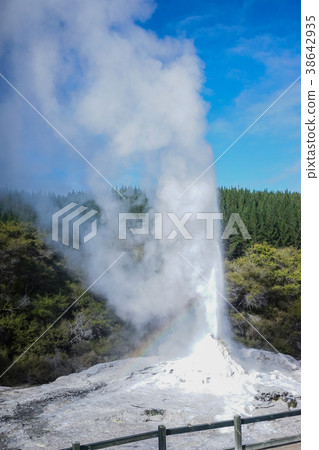 Taupo Volcano on North Island in New Zealand. Taupo Volcano on North Island in New Zealand. 38642935