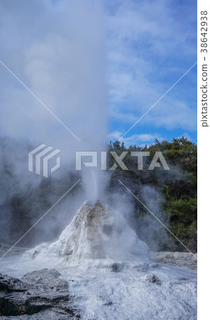 Taupo Volcano on North Island in New Zealand. 38642938