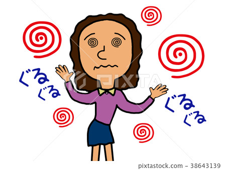 Woman suffering from dizziness 38643139