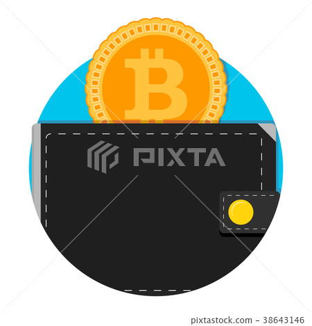 Electronic wallet for bitcoin application Icon Electronic wallet for bitcoin application Icon 38643146