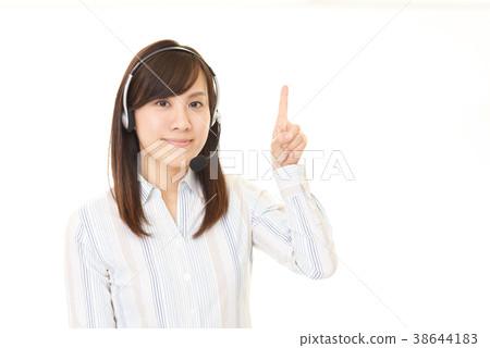 A smiling operator to instruct A smiling operator to instruct 38644183