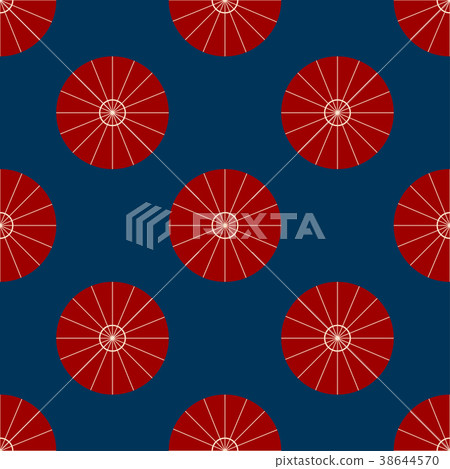Red Umbrella on Indigo Background 38644570
