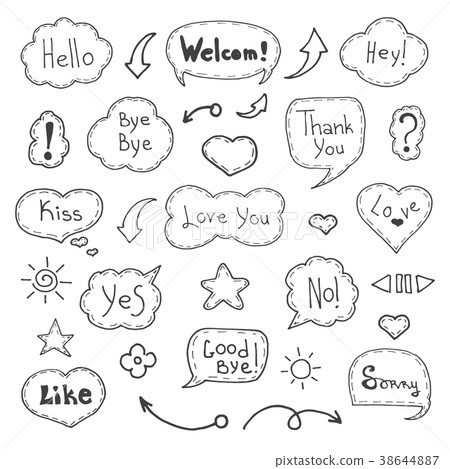 Think and talk speech bubbles. Think and talk speech bubbles. 38644887