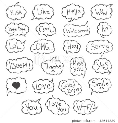 Think and talk speech bubbles. Think and talk speech bubbles. 38644889