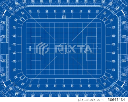 Soccer Stadium or Football Arena Concept. Vector 38645484