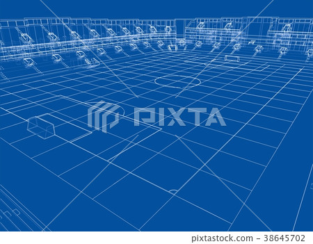 Soccer Stadium or Football Arena Concept. Vector Soccer Stadium or Football Arena Concept. Vector 38645702