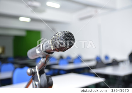 microphone in the training room with seating microphone in the training room with seating 38645970