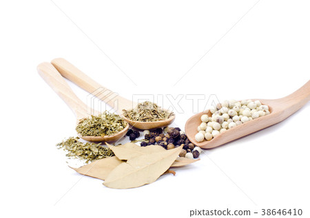 variety of herb isolated on white background 38646410