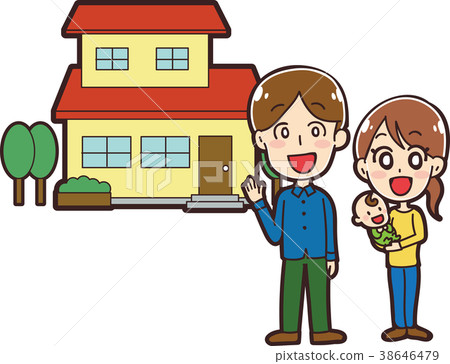 Illustration material of family and home Illustration material of family and home 38646479