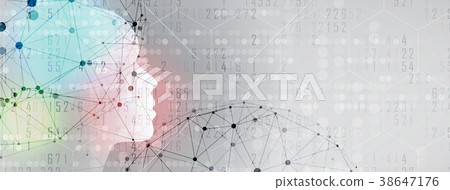 Artificial intelligence. Technology web background 38647176