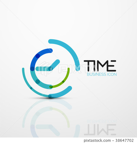 Vector abstract logo idea, time concept or clock 38647702