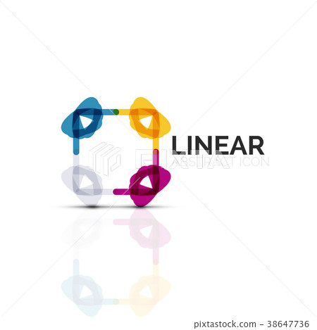 Abstract flower or star minimalistic linear icon Abstract flower or star minimalistic linear icon 38647736