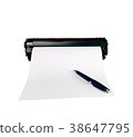Ballpoint pen on white sheet of paper 38647795