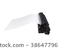 Black cartridge with a sheet of paper 38647796