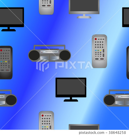 Seamless texture of gadgets. 38648258