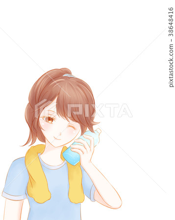 少女 運動 健康 補水 38648416
