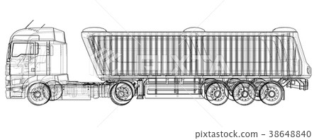 Commercial Delivery Cargo Truck vector for brand 38648840