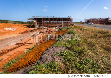 Construction Steel Materials New Bridge Highway 38649055