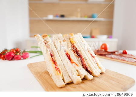 White bread fresh club sandwiches White bread fresh club sandwiches 38649869