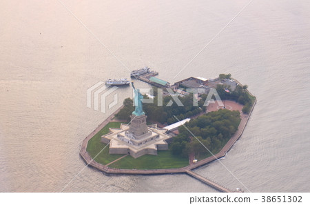 New York, Statue of Liberty taken from the sky 38651302