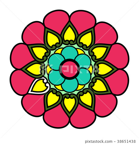 Decorative colored mandala Decorative colored mandala 38651438