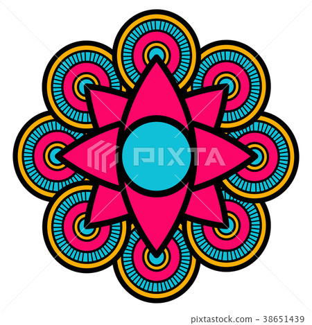Decorative colored mandala Decorative colored mandala 38651439