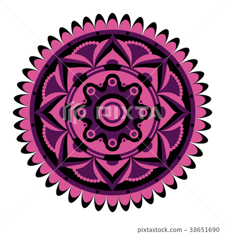 Decorative colored mandala Decorative colored mandala 38651690