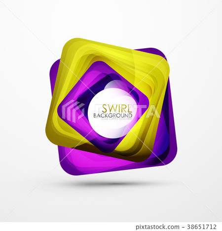 Square swirl abstract banner 38651712