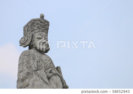 stone statue antique style China Closeup temple stone statue antique style China Closeup temple 38652943