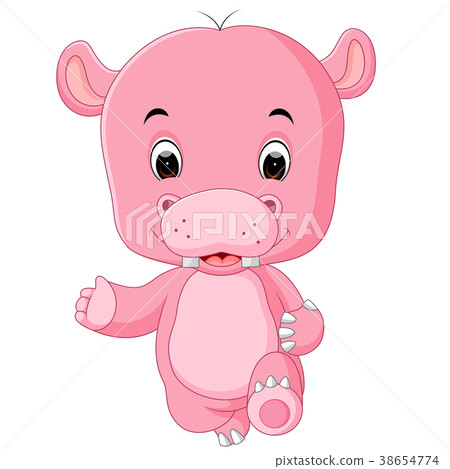 funny hippo jumping 38654774