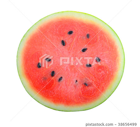 watermelon slice on white background 38656499