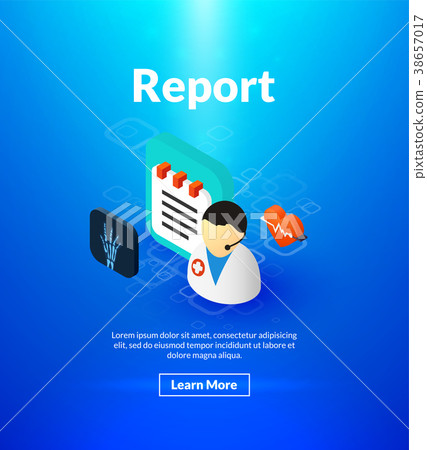 Report poster of isometric color design Report poster of isometric color design 38657017