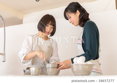 製作巧克力蛋糕在熱水浴中融化 38657277