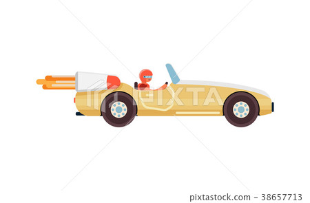 Courier on speedy sport car 38657713