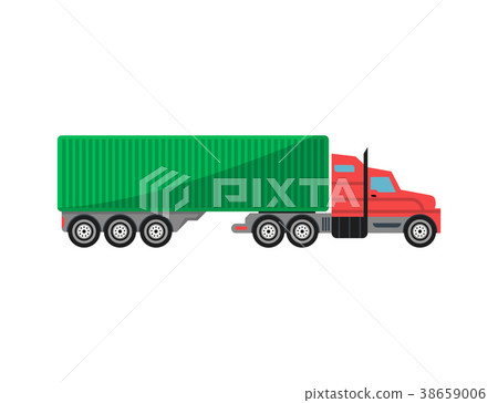 Commercial freight truck isolated icon 38659006