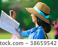 A female teacher is taking a photo of  school . 38659542